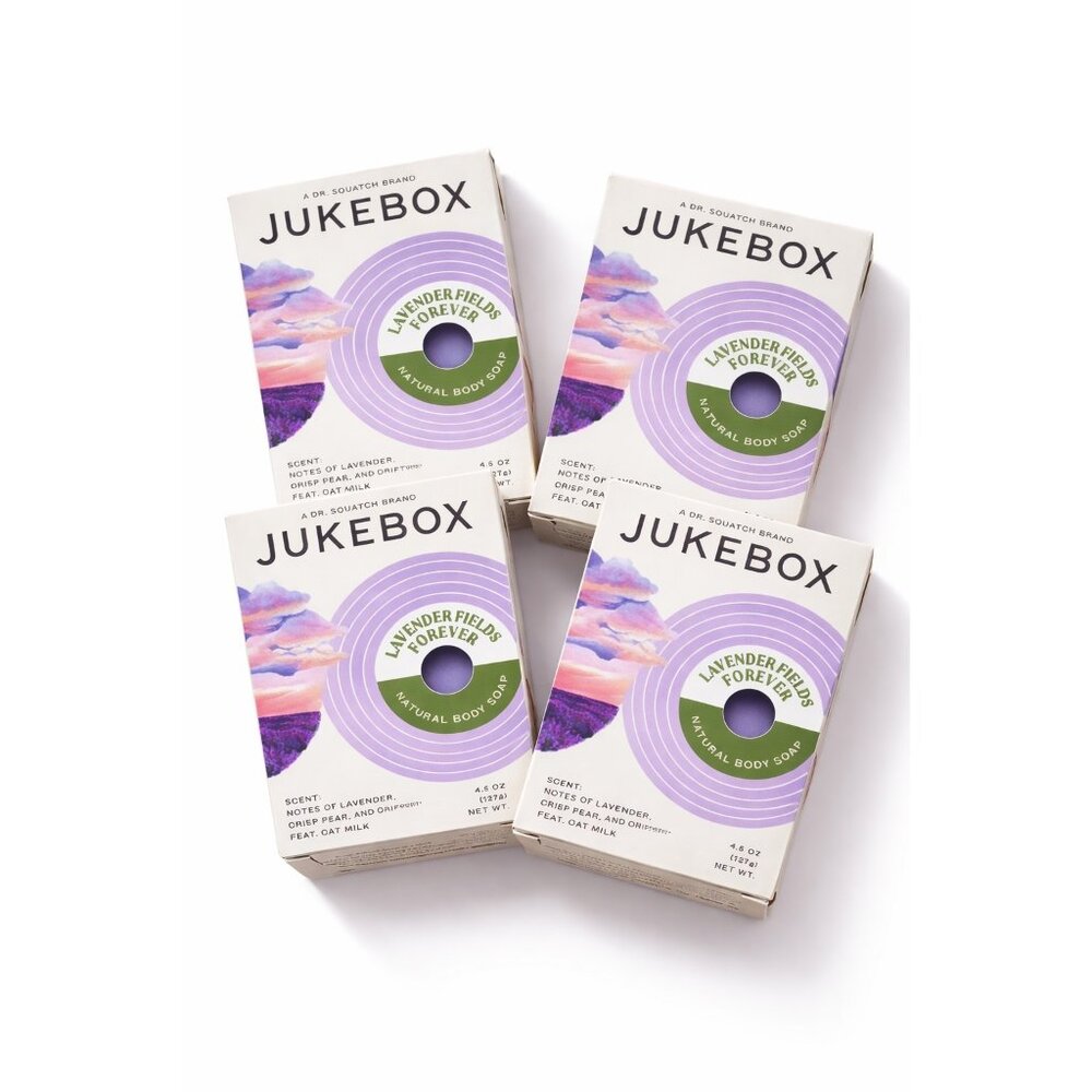 Jukebox Lavender Fields Forever Natural Soap 4.5oz Lot of 4‎ Bars